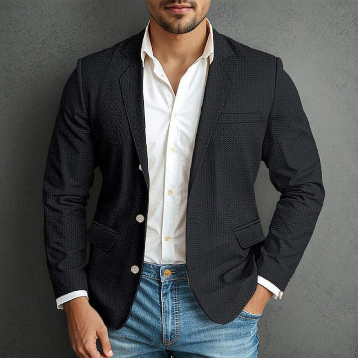 Herren eleganter Blazer mit strukturiertem Design und praktischen Taschen Aliams
