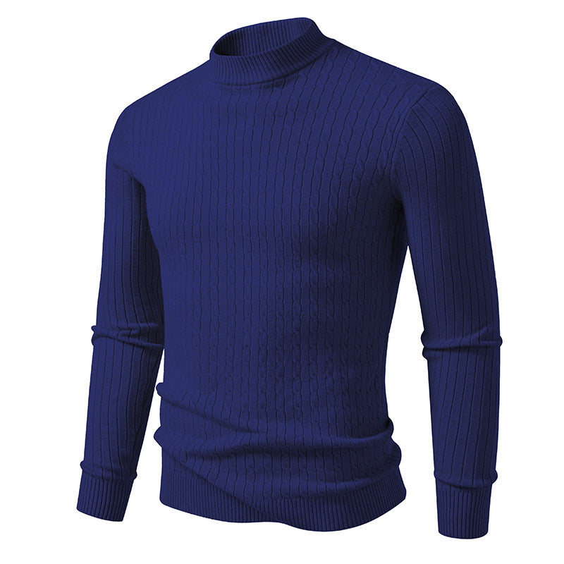 Herren Rollkragenpullover mit strukturiertem Zopfdesign Aliams