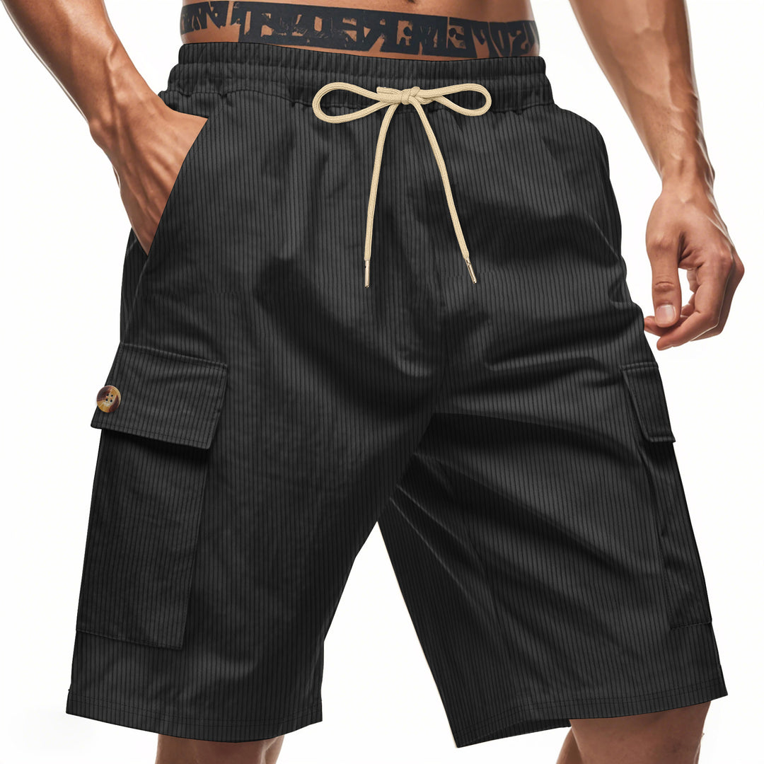 Herren Cargo-Shorts mit klassischen Streifen und praktischen Seitentaschen Aliams