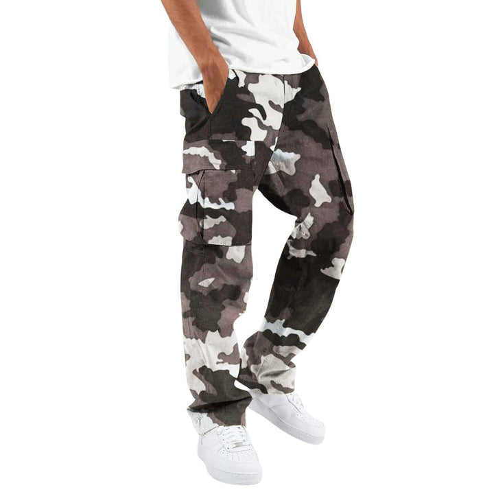 Herren Camouflage Cargo-Hose mit praktischen Seitentaschen Aliams