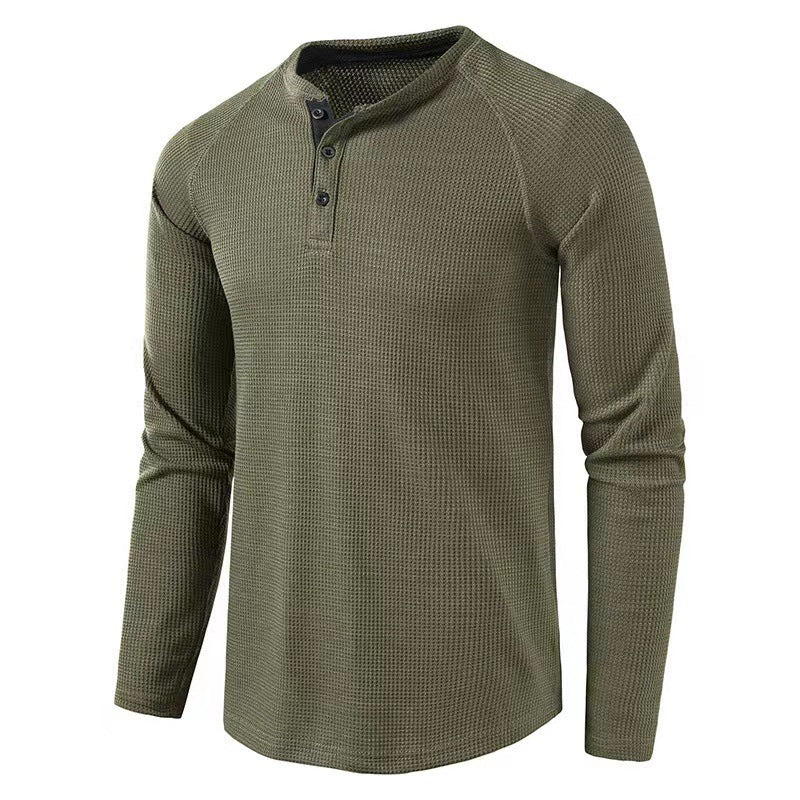 Herren elegantes Longsleeve mit Knopfleiste Aliams