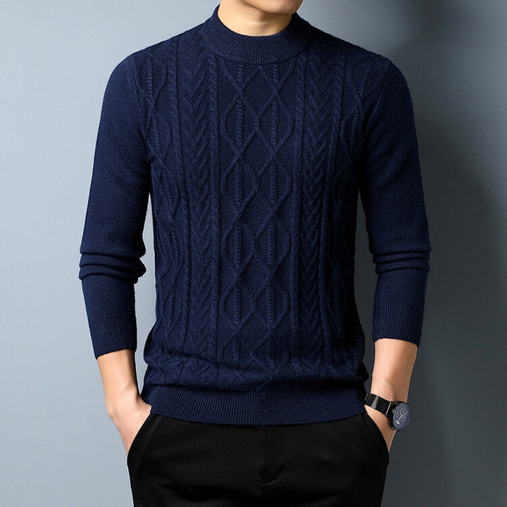 Herren Strickpullover mit strukturiertem Zopfmuster Aliams