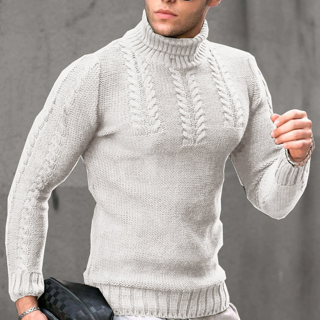 Herren Strickpullover mit hochstehendem Kragen Aliams