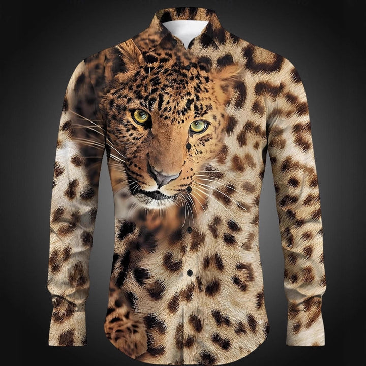 Herren Hemd mit lebendigem Tiermotiv Aliams