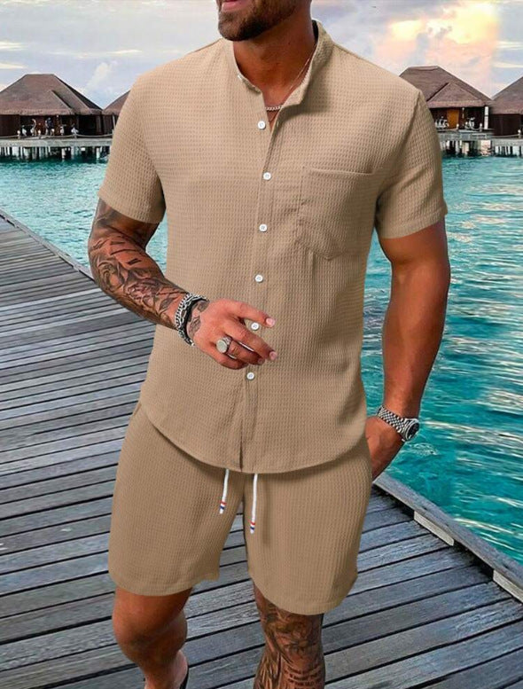 Herren Freizeithemd und Shorts Set Aliams