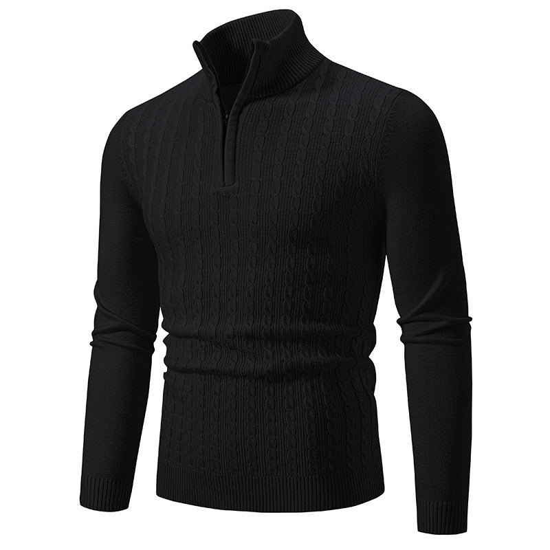 Herren Strickpullover mit Stehkragen Aliams