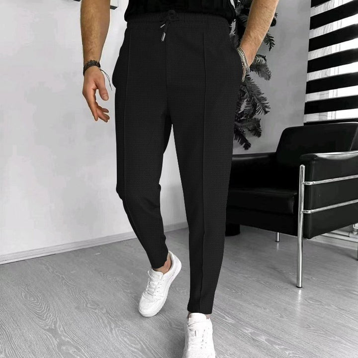 Herren elegante Chino-Hose mit modernem Schnitt und elastischem Bund Aliams