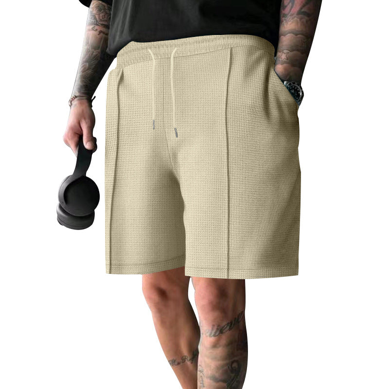 Herren atmungsaktive Fitness-Shorts mit elastischem Bund und Seitentaschen Aliams