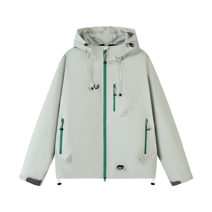 Herren Funktionsjacke mit verstellbarem Kapuzenkragen und praktischen Reißverschlusstaschen Aliams