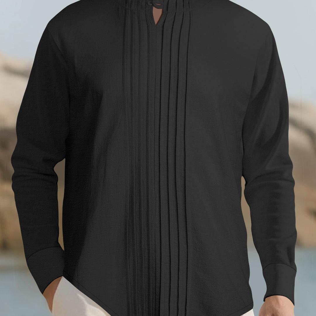 Herren Elegantes Langarmhemd mit strukturiertem Design Aliams