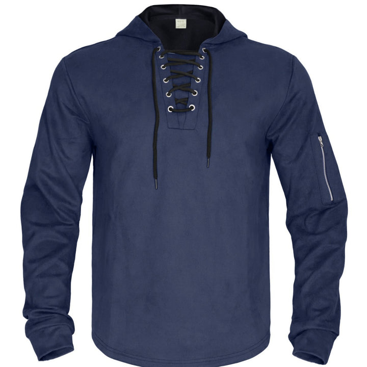 Herren Kapuzenpullover mit extravagantem Schnürdesign Aliams