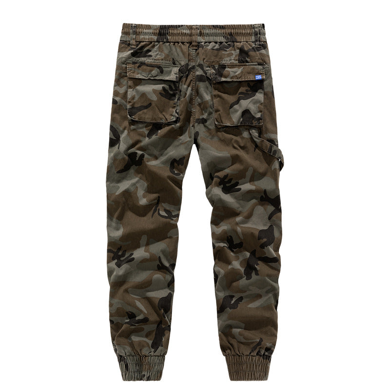 Herren Cargohose im lässigen Camouflage-Design mit elastischem Bund und zahlreichen Taschen Aliams