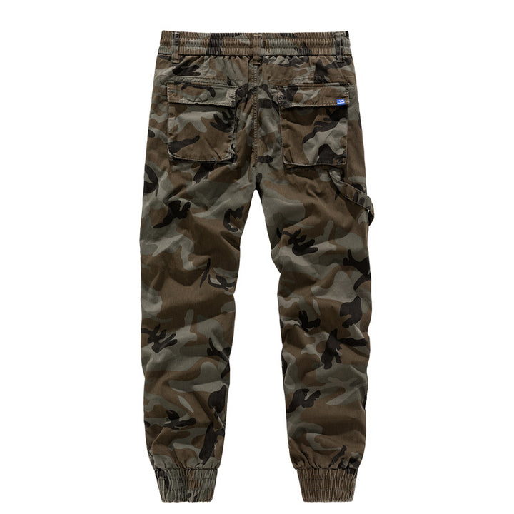 Herren Cargohose im lässigen Camouflage-Design mit elastischem Bund und zahlreichen Taschen Aliams