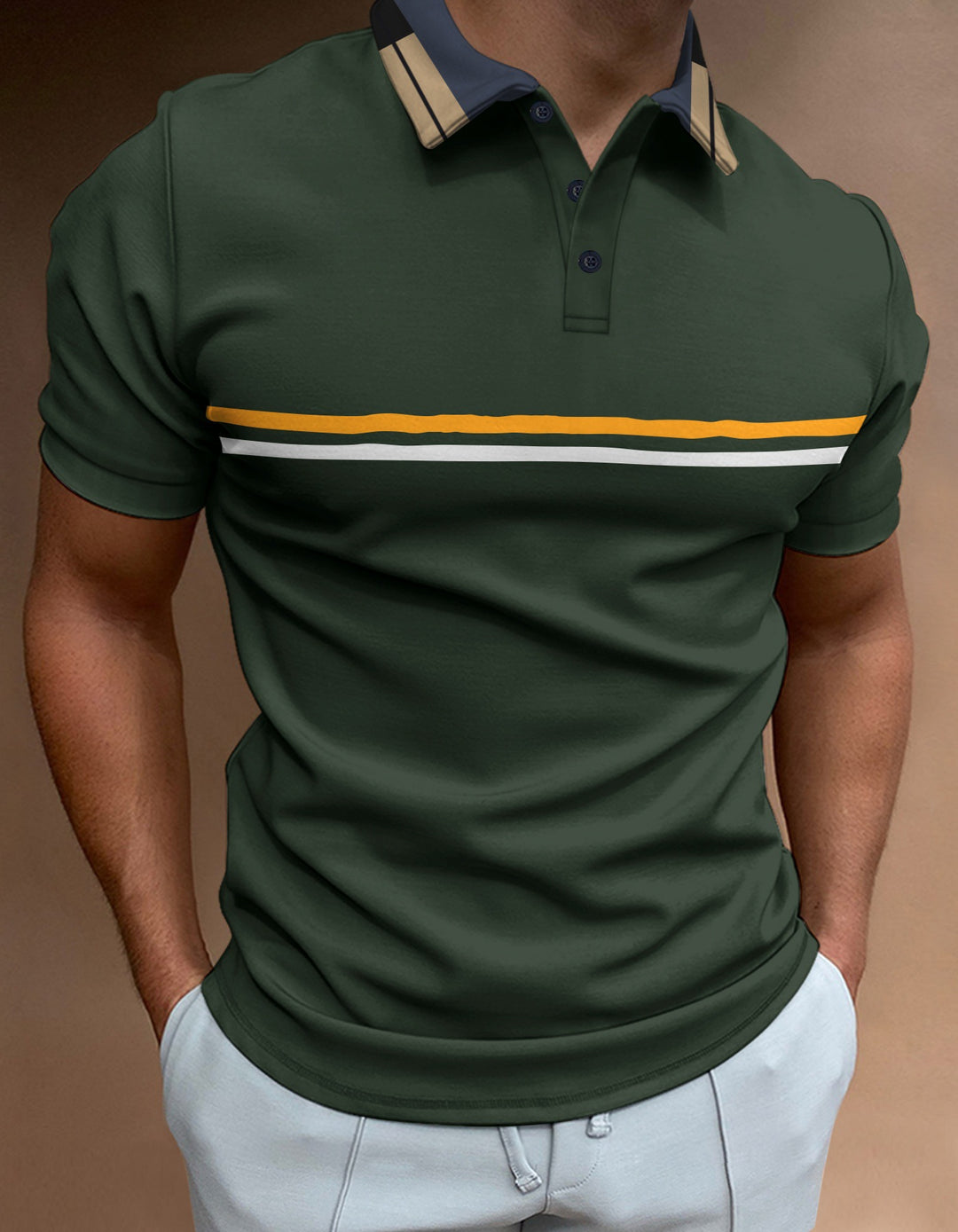 Herren Freizeit Stylisches Sport Polo Aliams