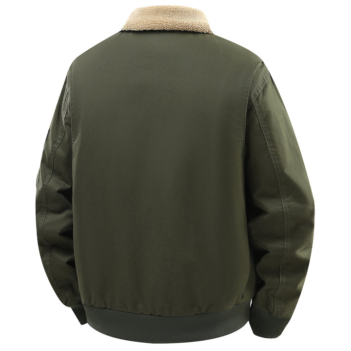 Herren Utility-Jacke mit kuscheligem Innenfutter und vielseitigen Taschen Aliams