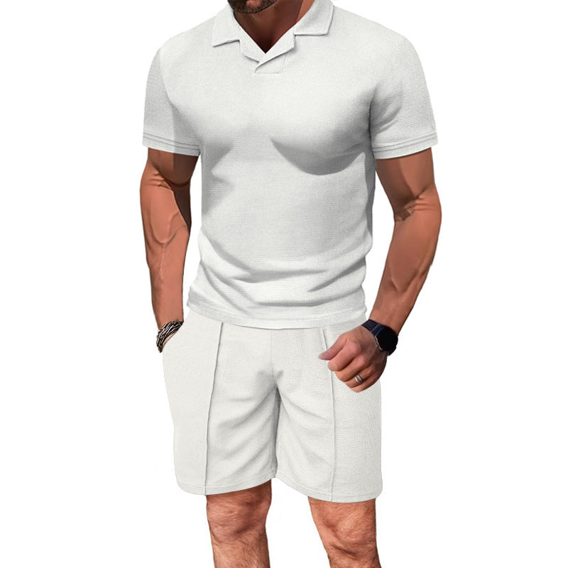 Herren sportliches Freizeitswear-Set mit Poloshirt und Shorts Aliams