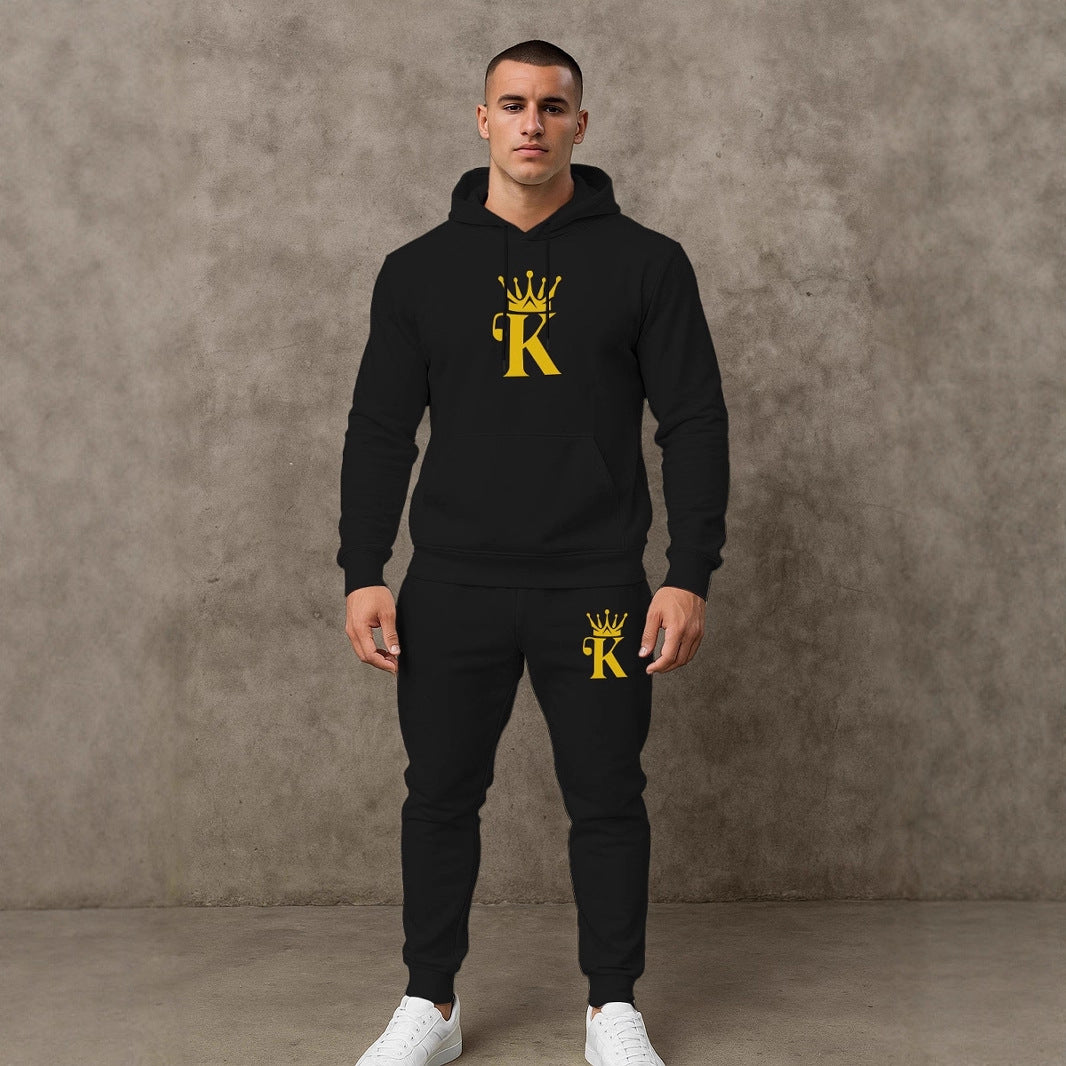 Herren bequemer Hoodie und Jogginghose Set Aliams