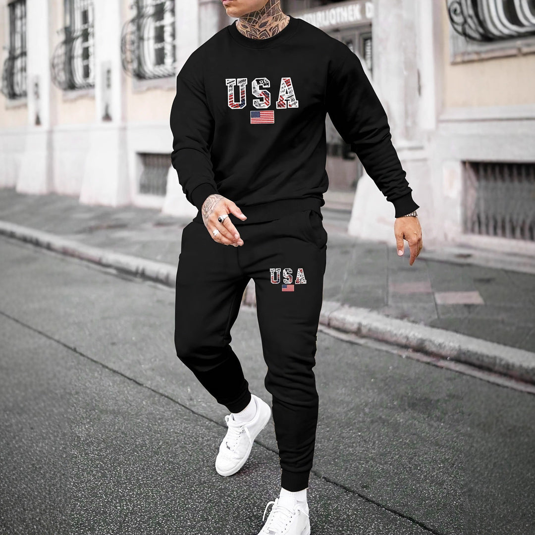 Herren Sportliches Freizeitset mit markantem Schriftzug Aliams