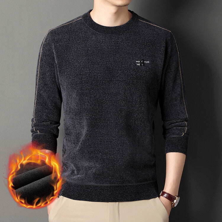 Herren hochwertige, atmungsaktive Strickpullover mit Rundhalsausschnitt Aliams