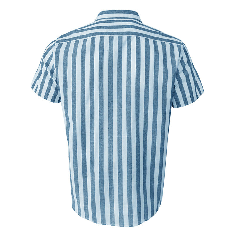 Herren Kurzarm-Hemd im modernen Streifenlook Aliams