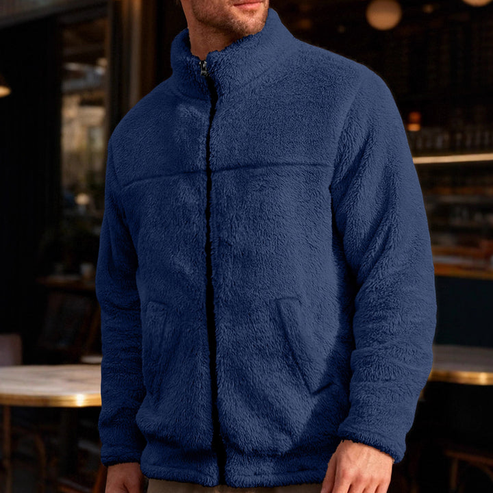 Herren Fleecejacke mit hohem Kragen und weichem Innenfutter Aliams