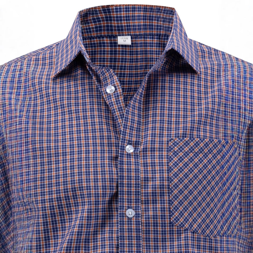 Herren kariertes Langarmhemd mit vielseitigem Schnitt und stilvollem Design Aliams