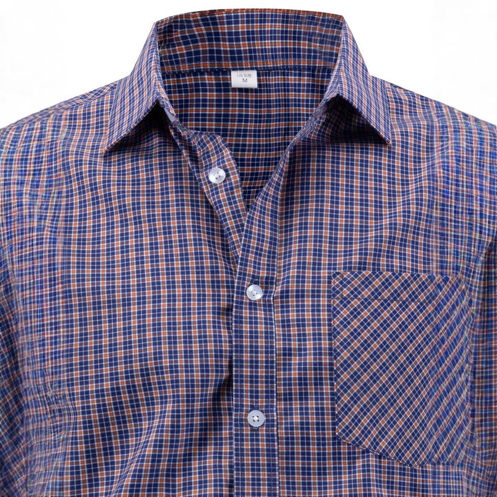 Herren kariertes Langarmhemd mit vielseitigem Schnitt und stilvollem Design Aliams