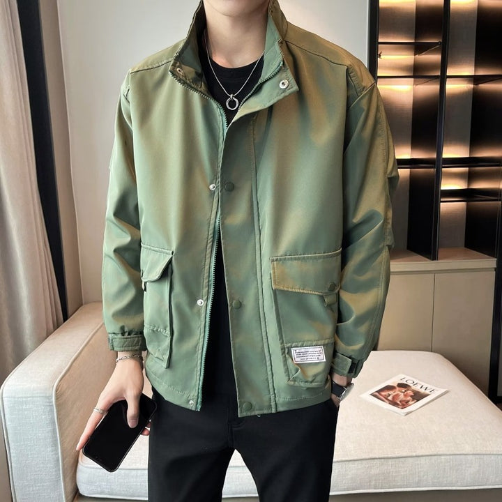 Unisex modische Utility-Jacke mit hohem Kragen Aliams