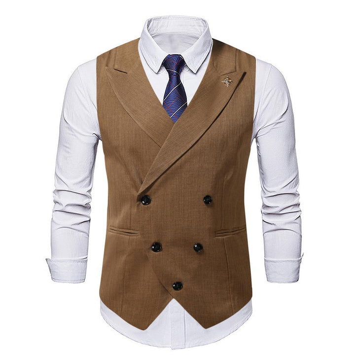 Herren elegante Weste mit doppelter Knopfleiste und modernen Details Aliams