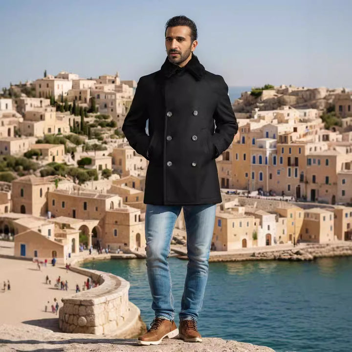 Herren eleganter Lammfell-Bomberjacke Aliams