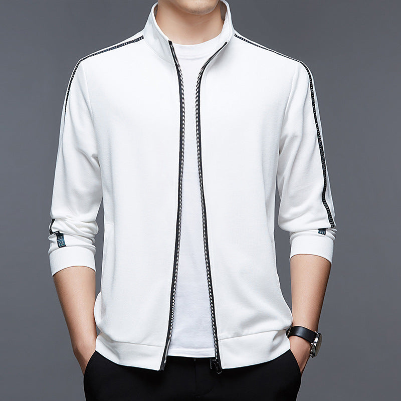 Herren sportliche Jacke mit Stehkragen und atmungsaktiver Funktion Aliams