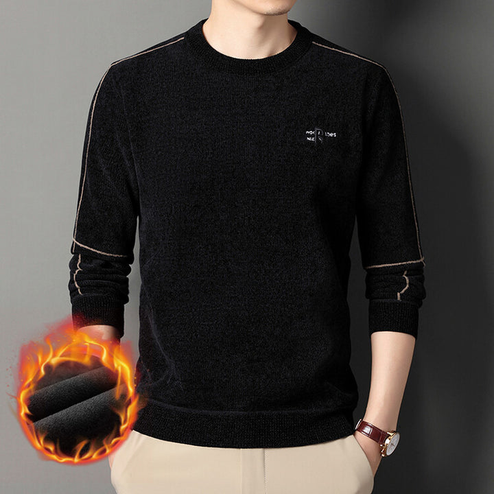 Herren hochwertige, atmungsaktive Strickpullover mit Rundhalsausschnitt Aliams