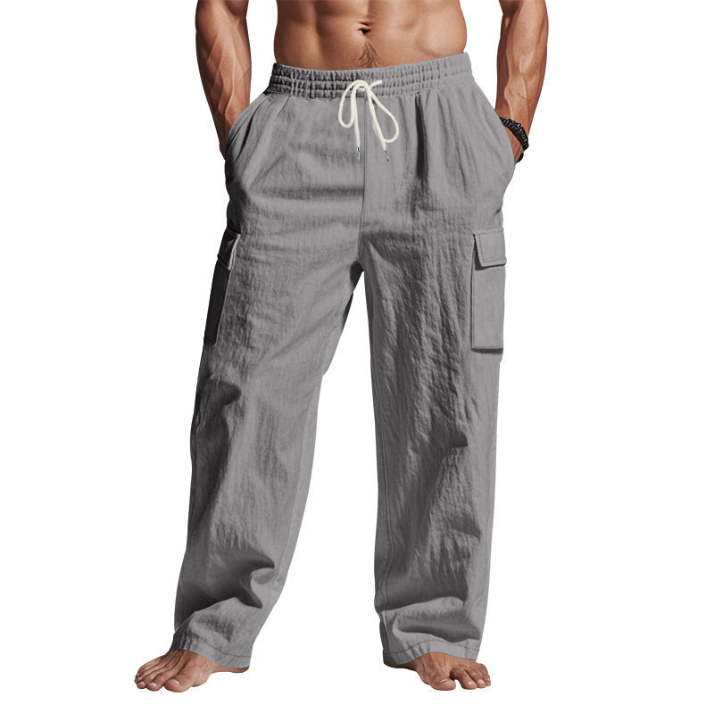 Herren Cargo-Hose mit elastischem Bund und mehreren Taschen Aliams