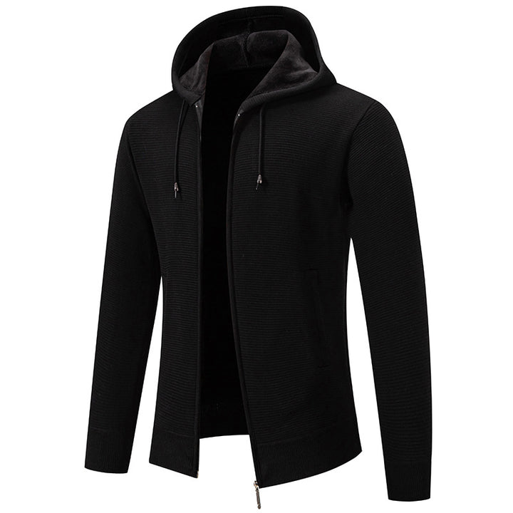 Herren Kapuzenjacke mit modernem Strukturdesign und isolierender Futterlage Aliams