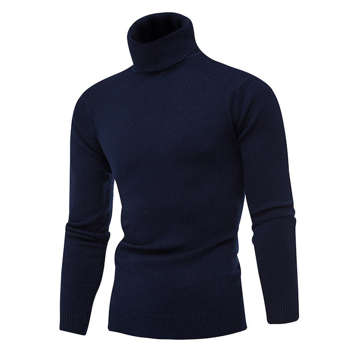 Herren Rollkragenpullover aus feiner Baumwolle mit figurbetontem Schnitt Aliams