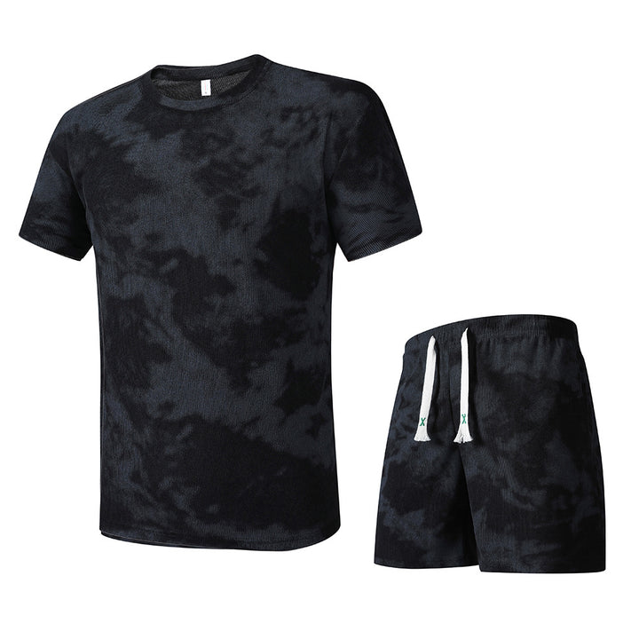 Herren T-Shirt und Shorts Set im modernen Batik-Design Aliams