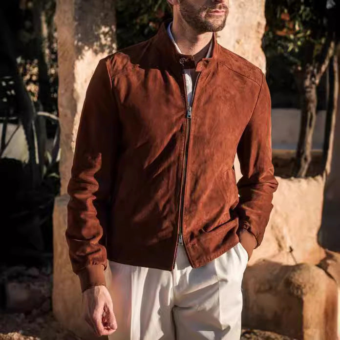 Herren elegante Wildlederjacke Aliams