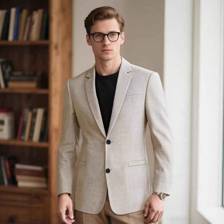 Herren eleganter struktureller Blazer mit modernen Akzenten Aliams