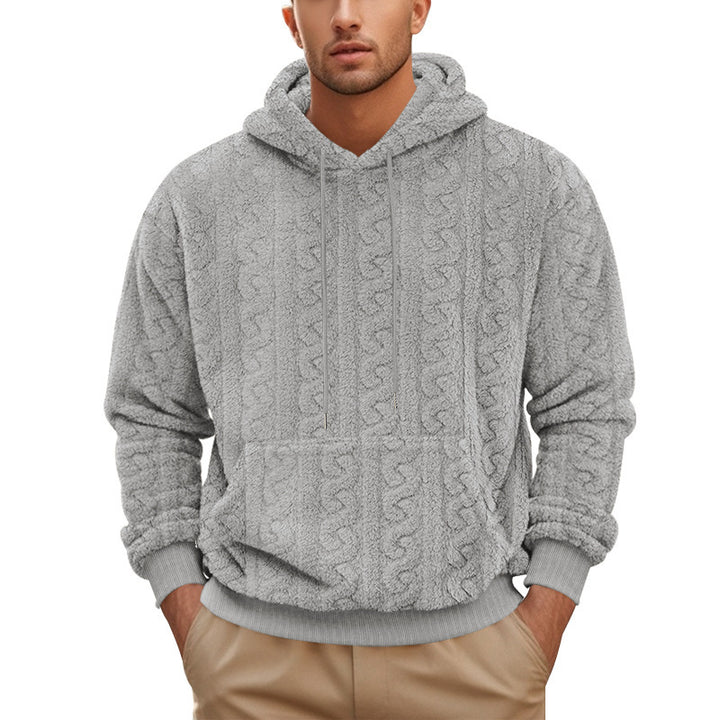 Herren Kapuzensweatshirt aus kuscheligem Material mit detaillierter Struktur Aliams