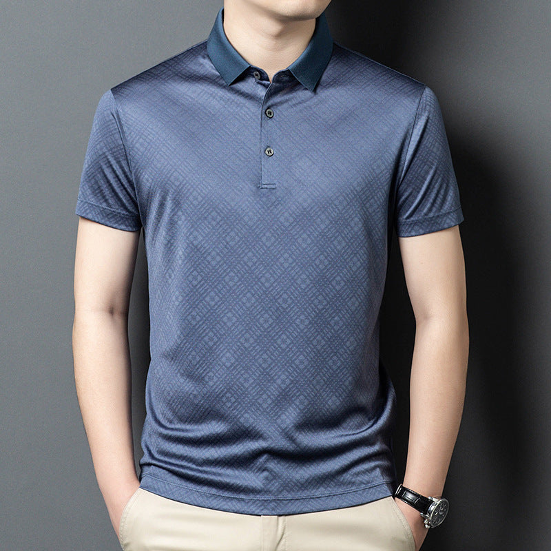 Herren sportliches Poloshirt mit modernem geometrischem Design Aliams