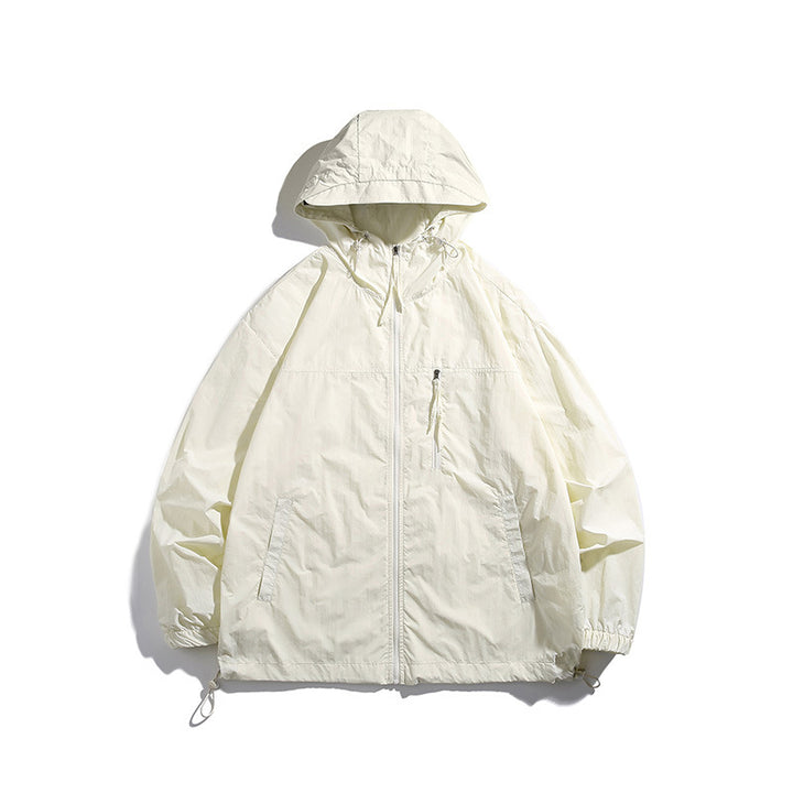 Herren Funktionsjacke mit verstellbarem Kapuzenschutz und atmungsaktiven Einsätzen Aliams