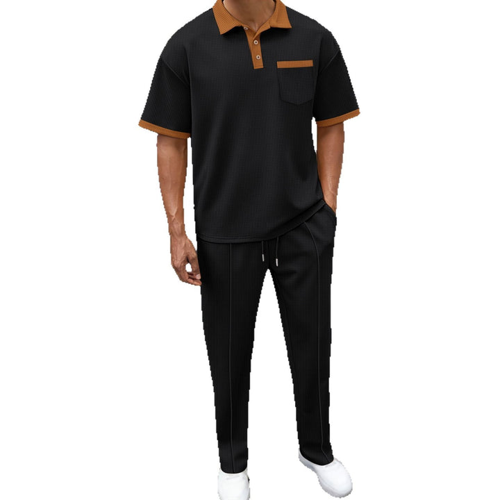 Herren elegantes Poloshirt und bequeme Jogginghose Set Aliams