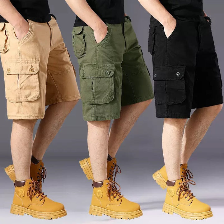 Herren Cargo-Shorts mit einer Vielzahl von praktischen Taschen und verstellbarem Bund Aliams