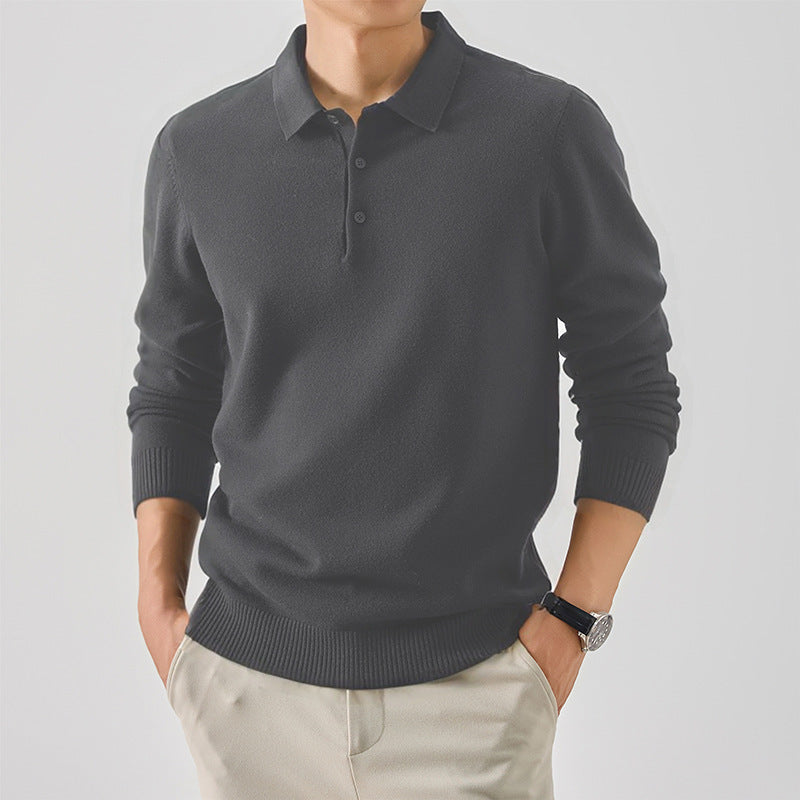 Herren eleganter Polokollektion Pullover aus feiner Baumwolle Aliams
