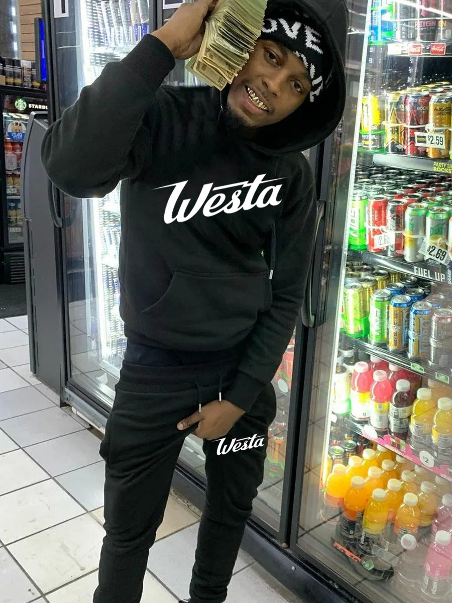 Herren Freizeit Hoodie und Jogginghose Set mit stilvollem Logo Aliams