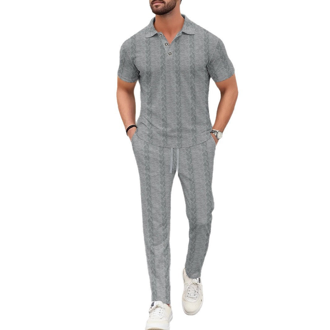 Herren Freizeitanzug mit strukturiertem Oberteil und bequemen Jogginghosen Aliams