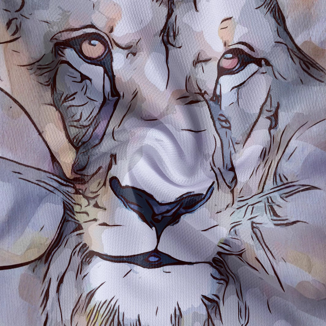 Herren Kurzarm Hemd mit künstlerischem Tierdruck Aliams