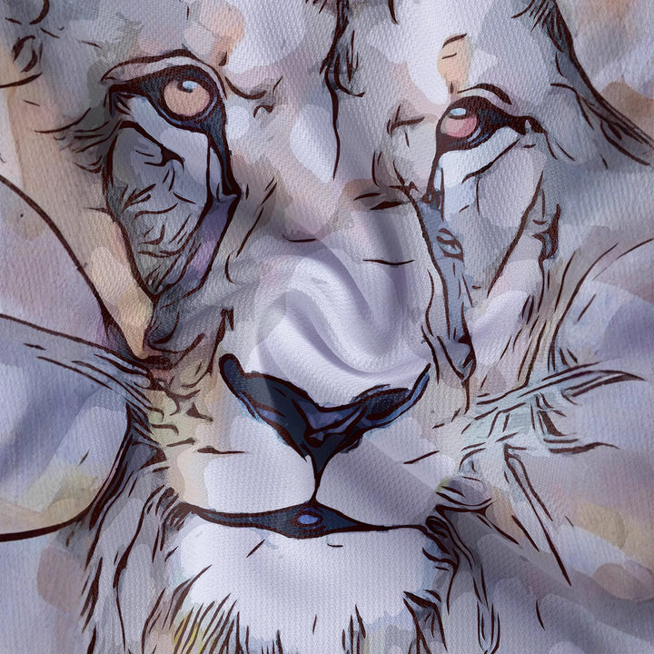 Herren Kurzarm Hemd mit künstlerischem Tierdruck Aliams