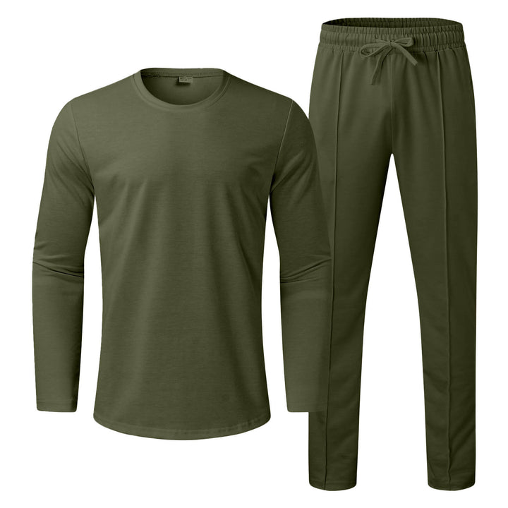 Herren Freizeit-Loungewear-Set mit Langarmshirt und bequemen Jogginghosen Aliams