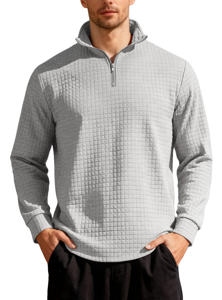 Herren Pullover mit Stehkragen und Reißverschluss Aliams